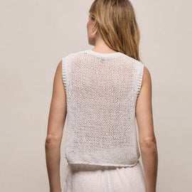 Cotton Linen Sweater Tank In Off White | James Perse Los Angeles