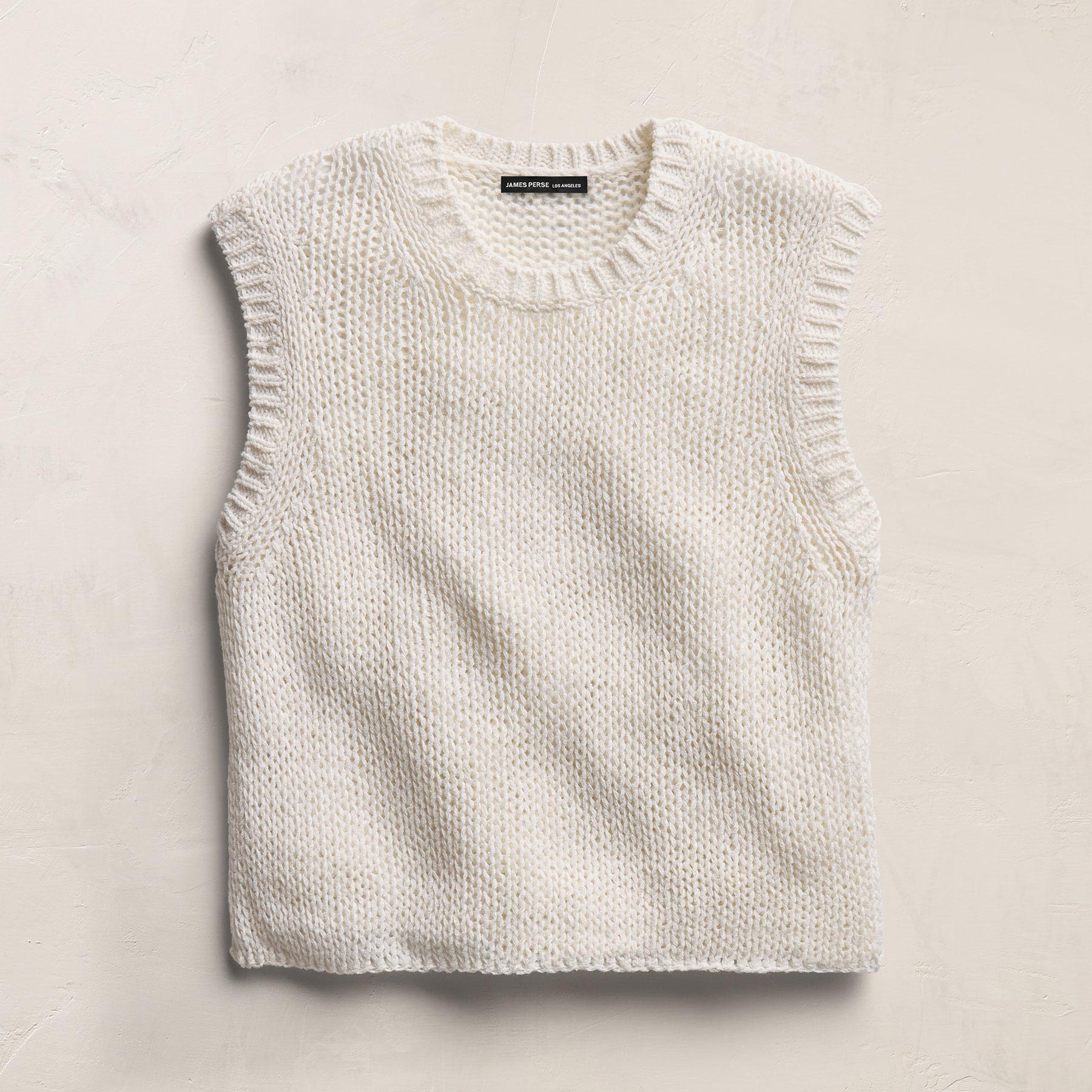 Cotton Linen Sweater Tank In Off White | James Perse Los Angeles