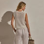 Cotton Linen Sweater Tank in Off White | James Perse Los Angeles