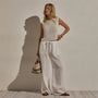 Cotton Linen Sweater Tank in Off White | James Perse Los Angeles