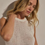 Cotton Linen Sweater Tank in Off White | James Perse Los Angeles
