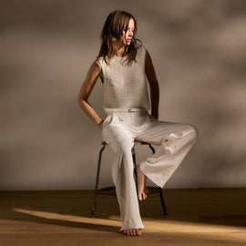 Cotton Linen Sweater Tank In Off White | James Perse Los Angeles