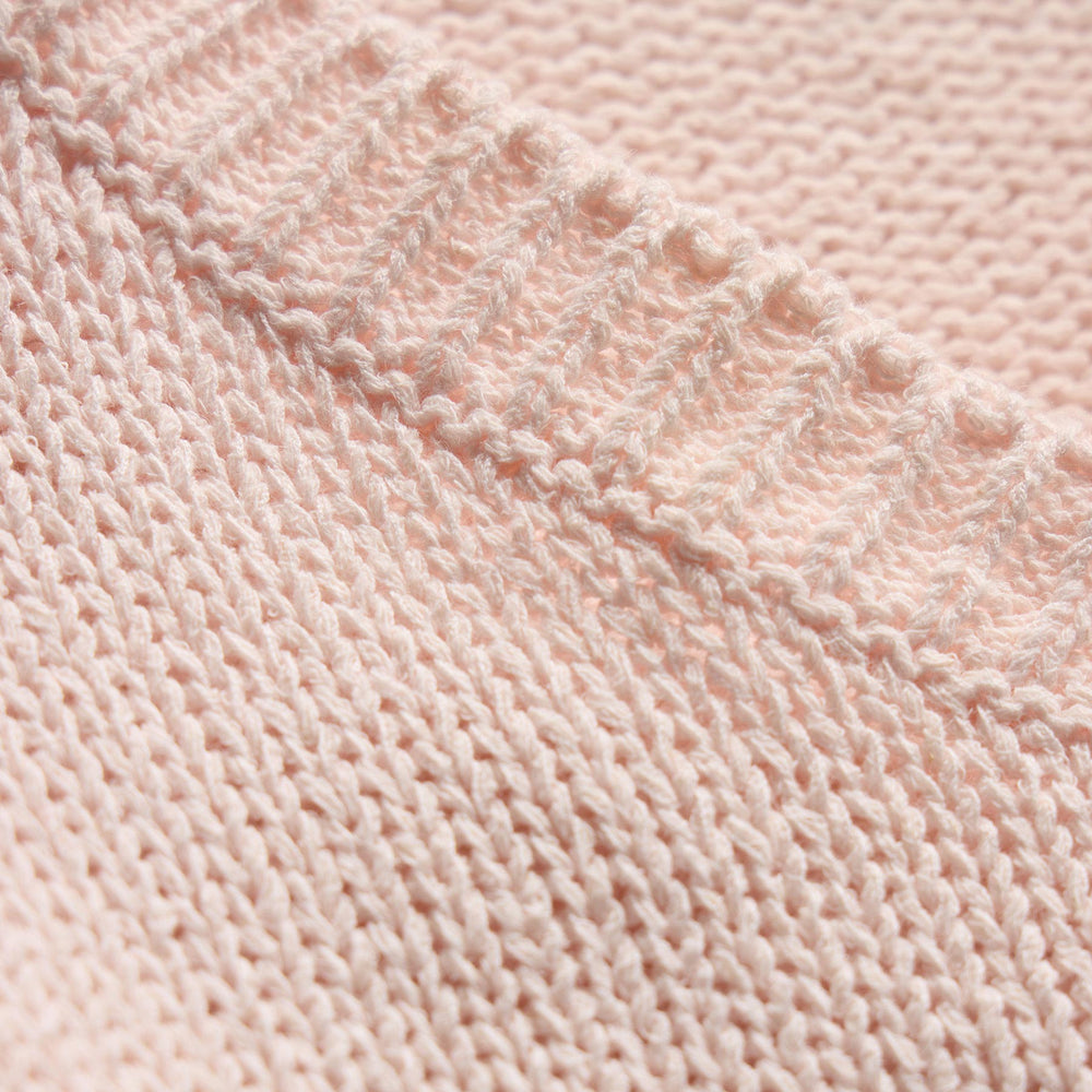 Cotton Linen V Neck Boxy Sweater In Light Rose Quartz | James Perse Los Angeles