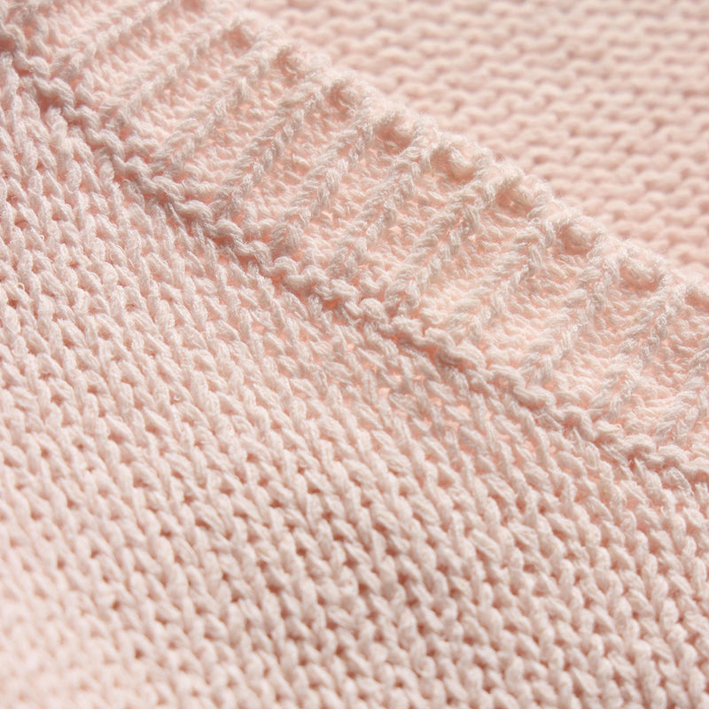 Cotton Linen V Neck Boxy Sweater In Light Rose Quartz | James Perse Los Angeles