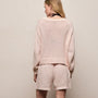 Cotton Linen V Neck Boxy Sweater In Light Rose Quartz | James Perse Los Angeles