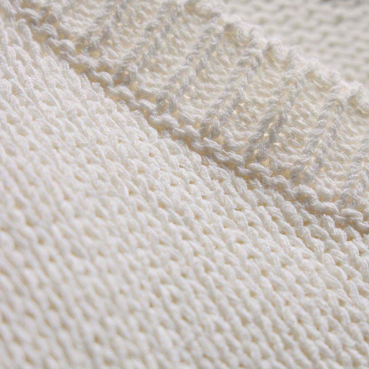 Cotton Linen V Neck Boxy Sweater In Off White | James Perse Los Angeles
