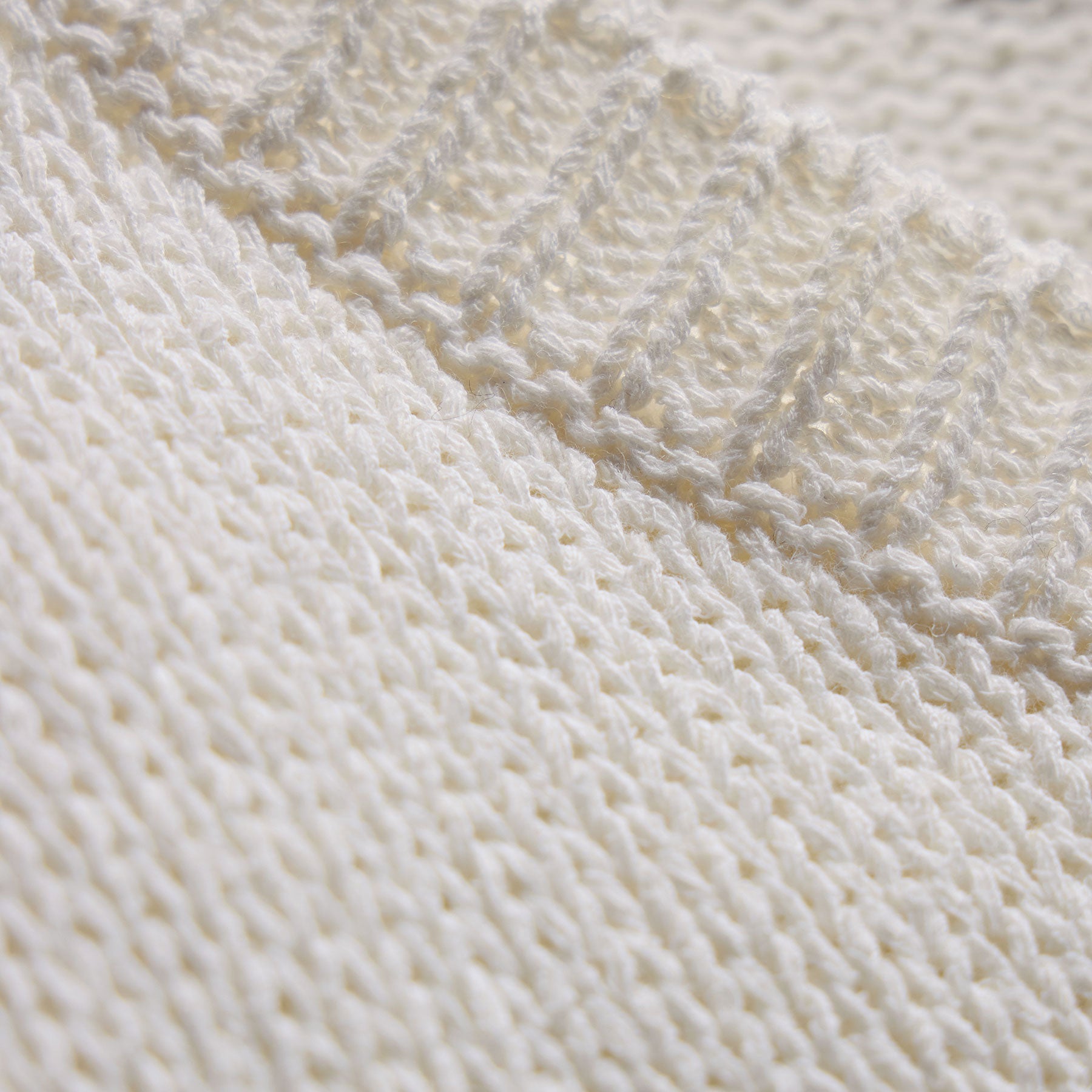 Cotton Linen V Neck Boxy Sweater In Off White | James Perse Los Angeles
