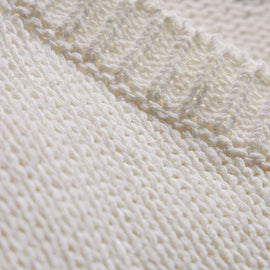 Cotton Linen V Neck Boxy Sweater In Off White | James Perse Los Angeles