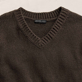 Cotton Linen V Neck Boxy Sweater In Storm | James Perse Los Angeles