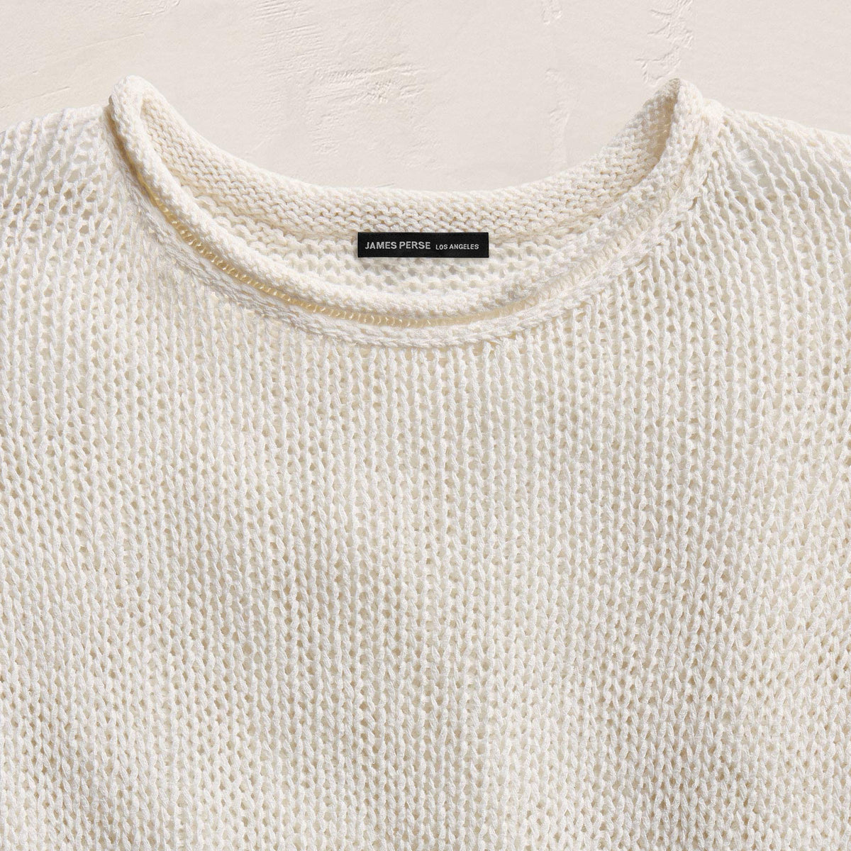 Cotton Linen Pullover Sweater In Off White | James Perse Los Angeles