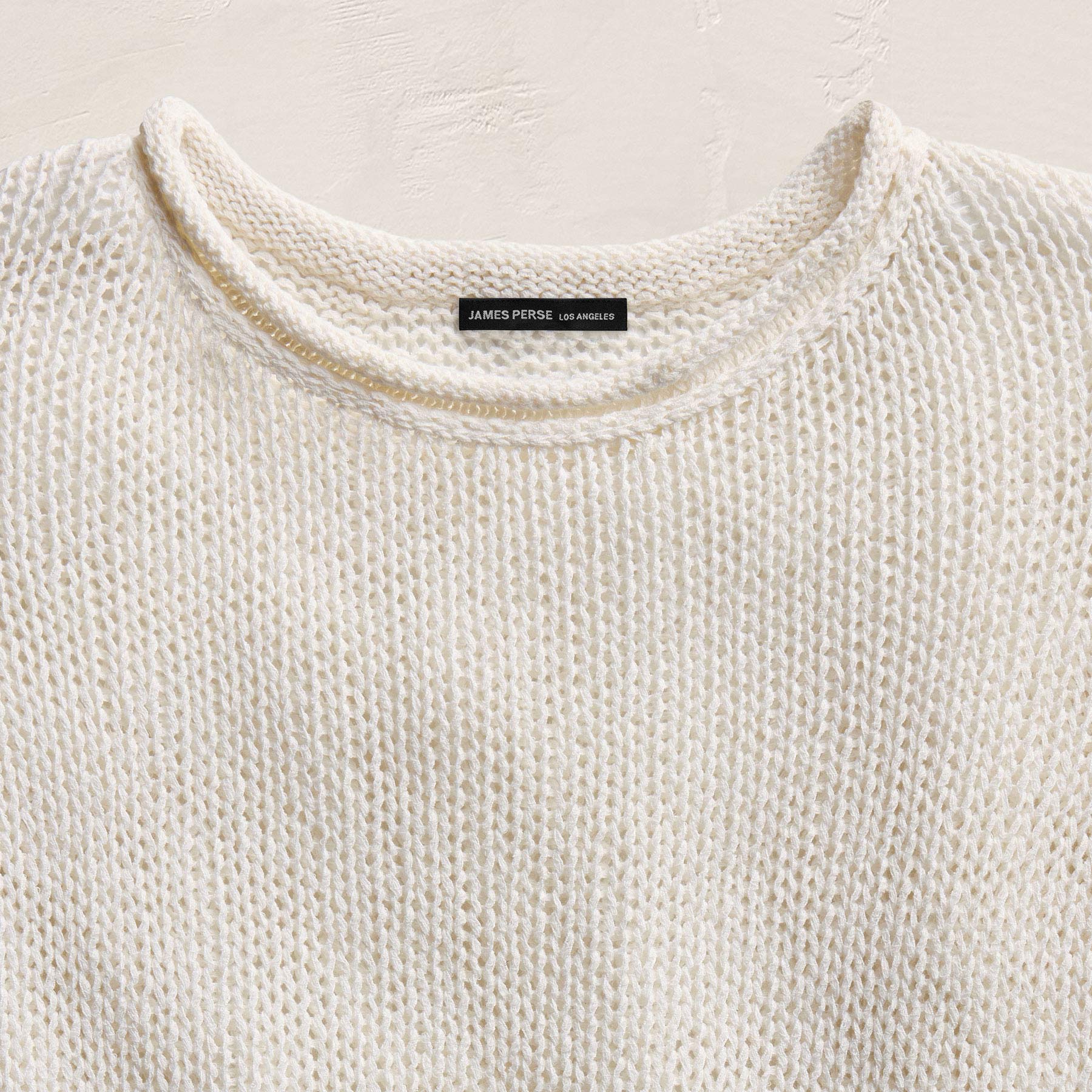 Cotton Linen Pullover Sweater In Off White | James Perse Los Angeles