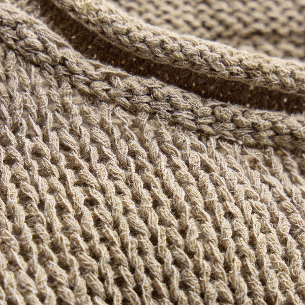 Cotton Linen Pullover Sweater - Overcast