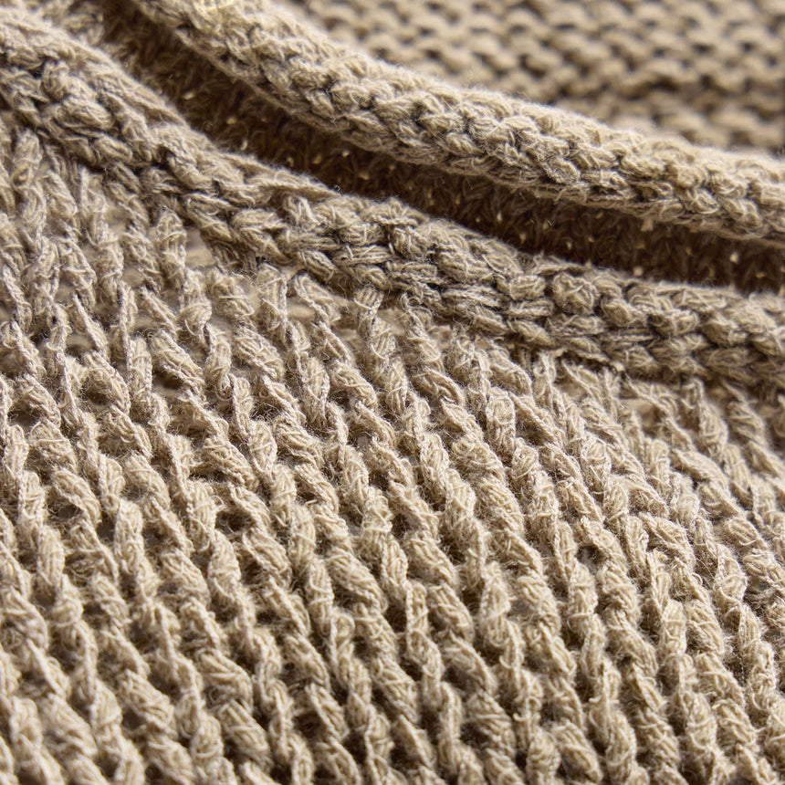 Cotton Linen Pullover Sweater - Overcast