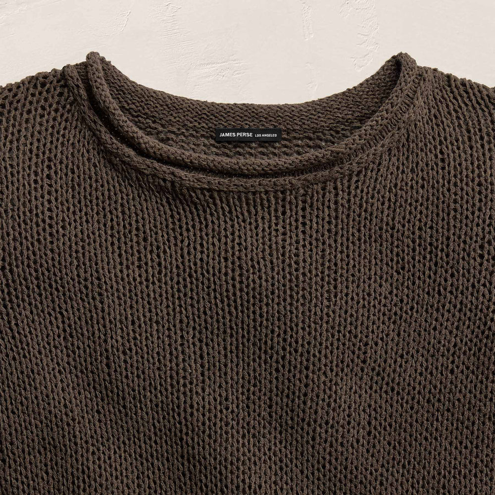 Cotton Linen Pullover Sweater - Storm
