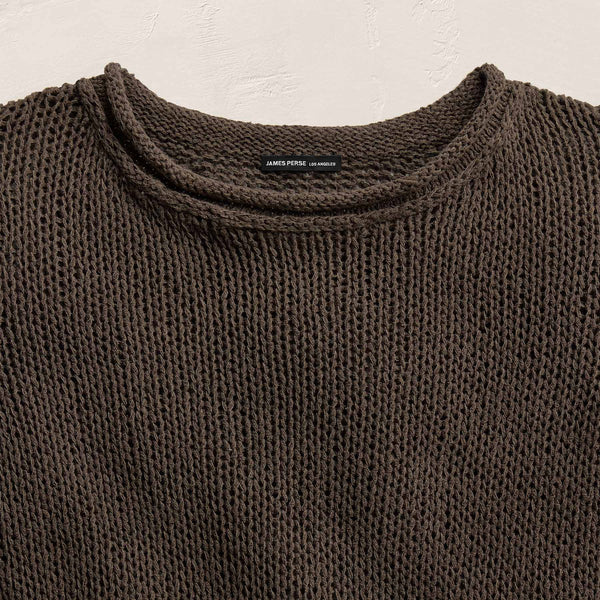 Cotton Linen Pullover Sweater - Storm