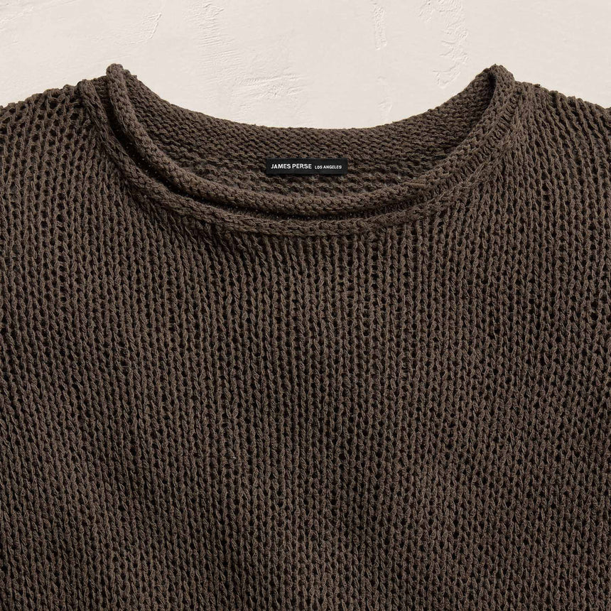 Cotton Linen Pullover Sweater - Storm