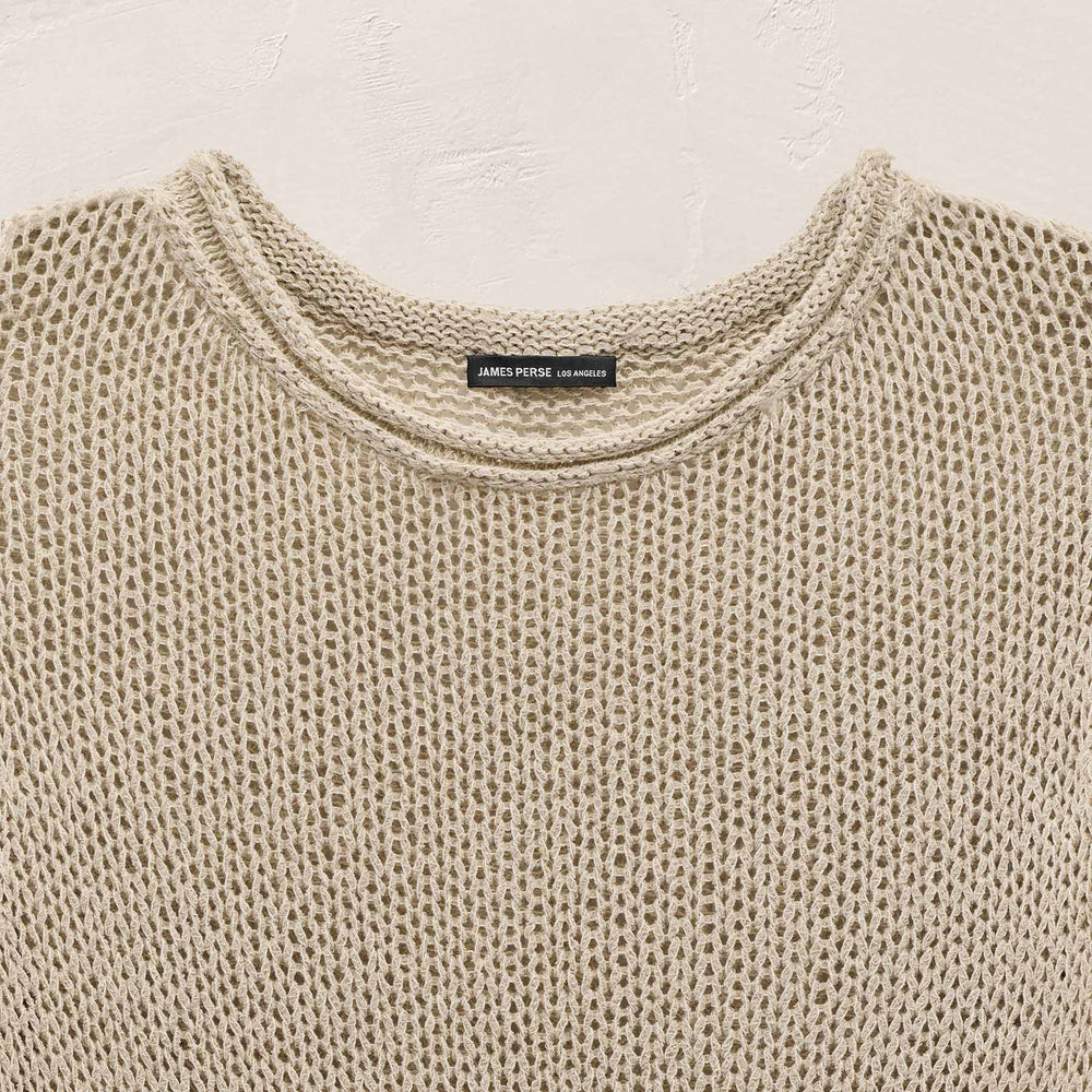 Baja Fringe Cotton Linen Tunic - Natural