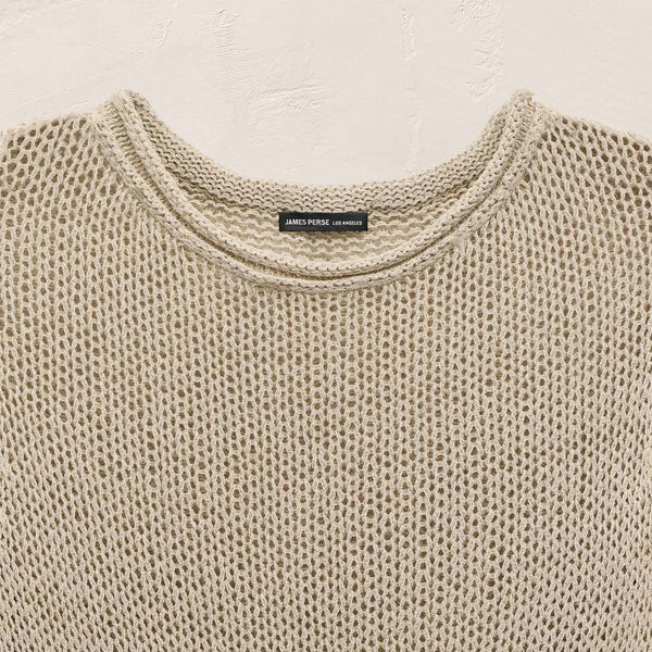 Baja Fringe Cotton Linen Tunic - Natural