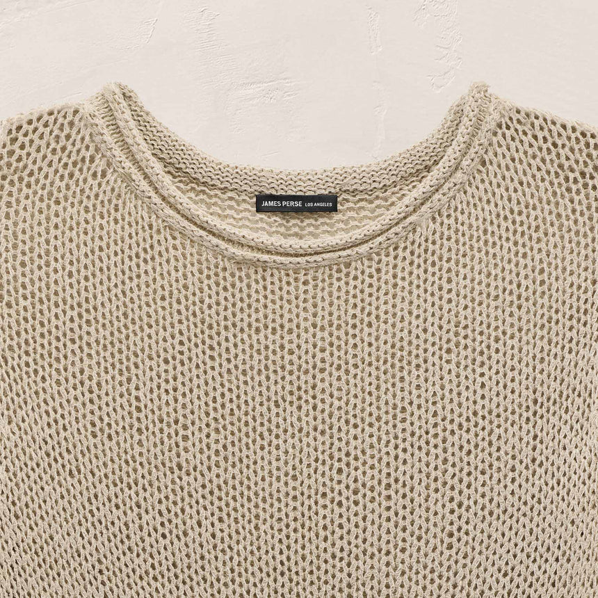 Baja Fringe Cotton Linen Tunic - Natural