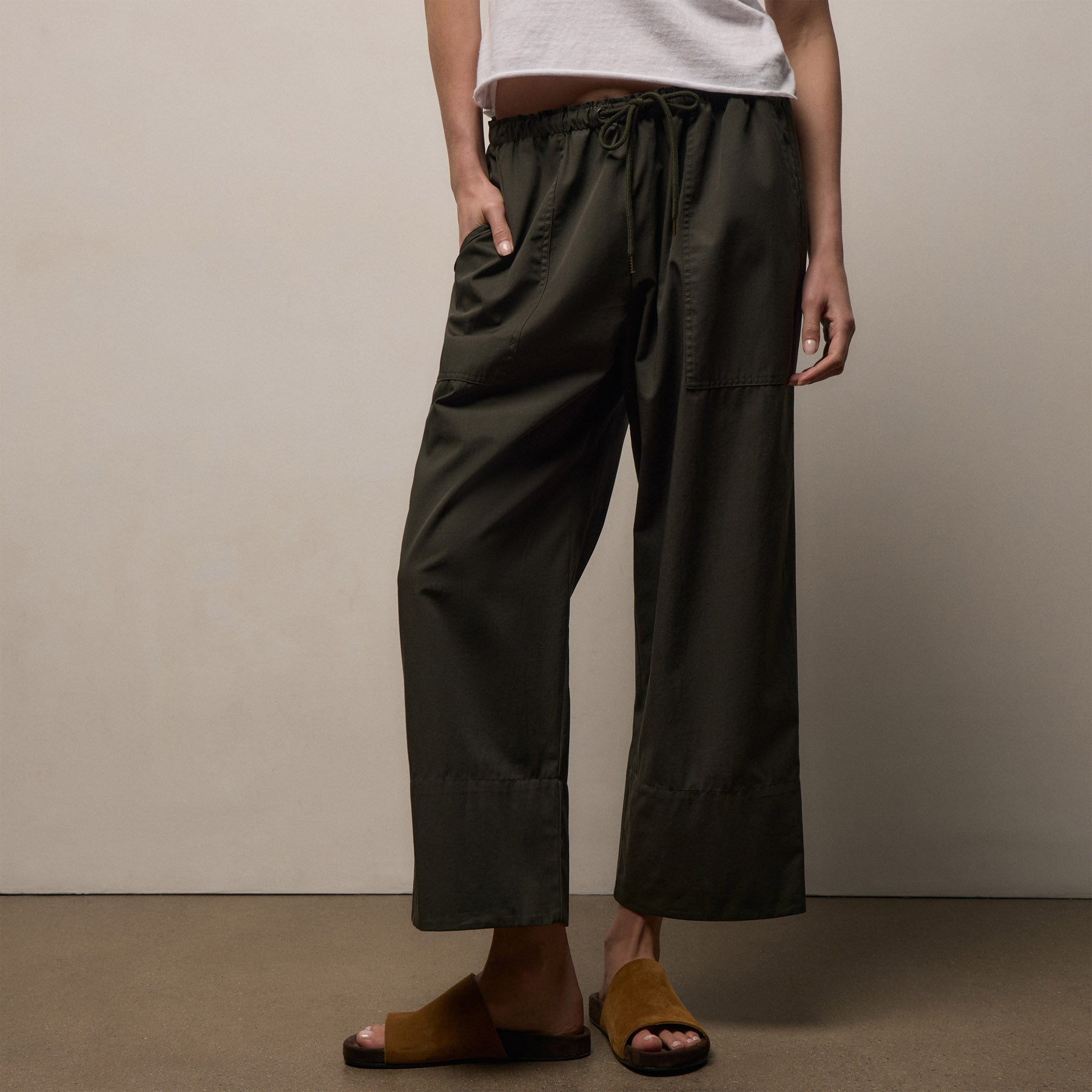 Fine Cotton Twill Crop Pant from James Perse - $465