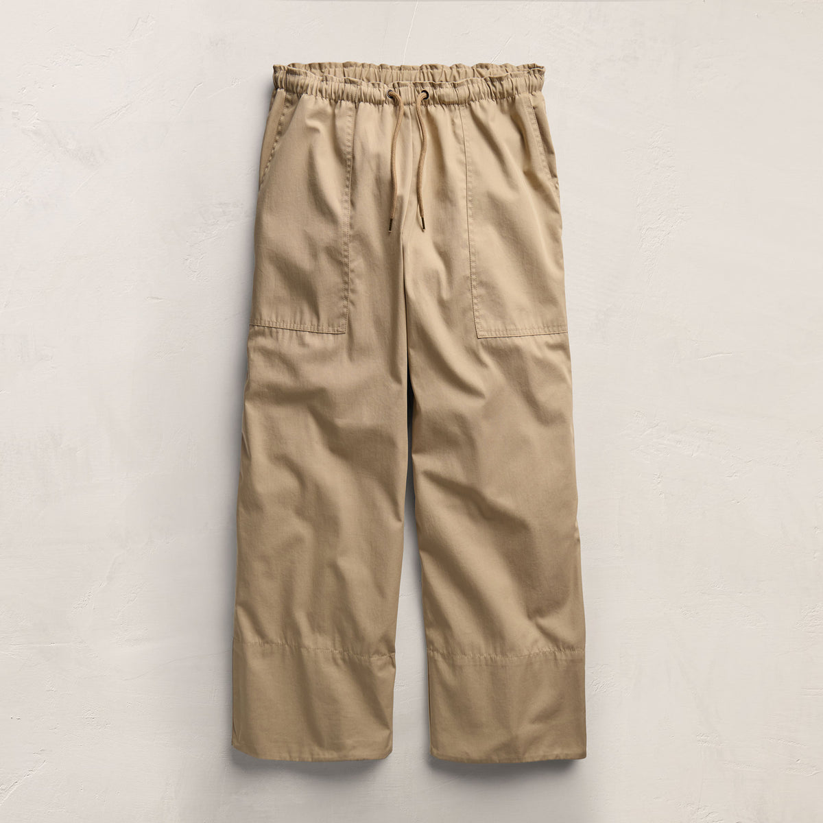 Fine Cotton Twill Crop Pant In Light Khaki | James Perse Los Angeles
