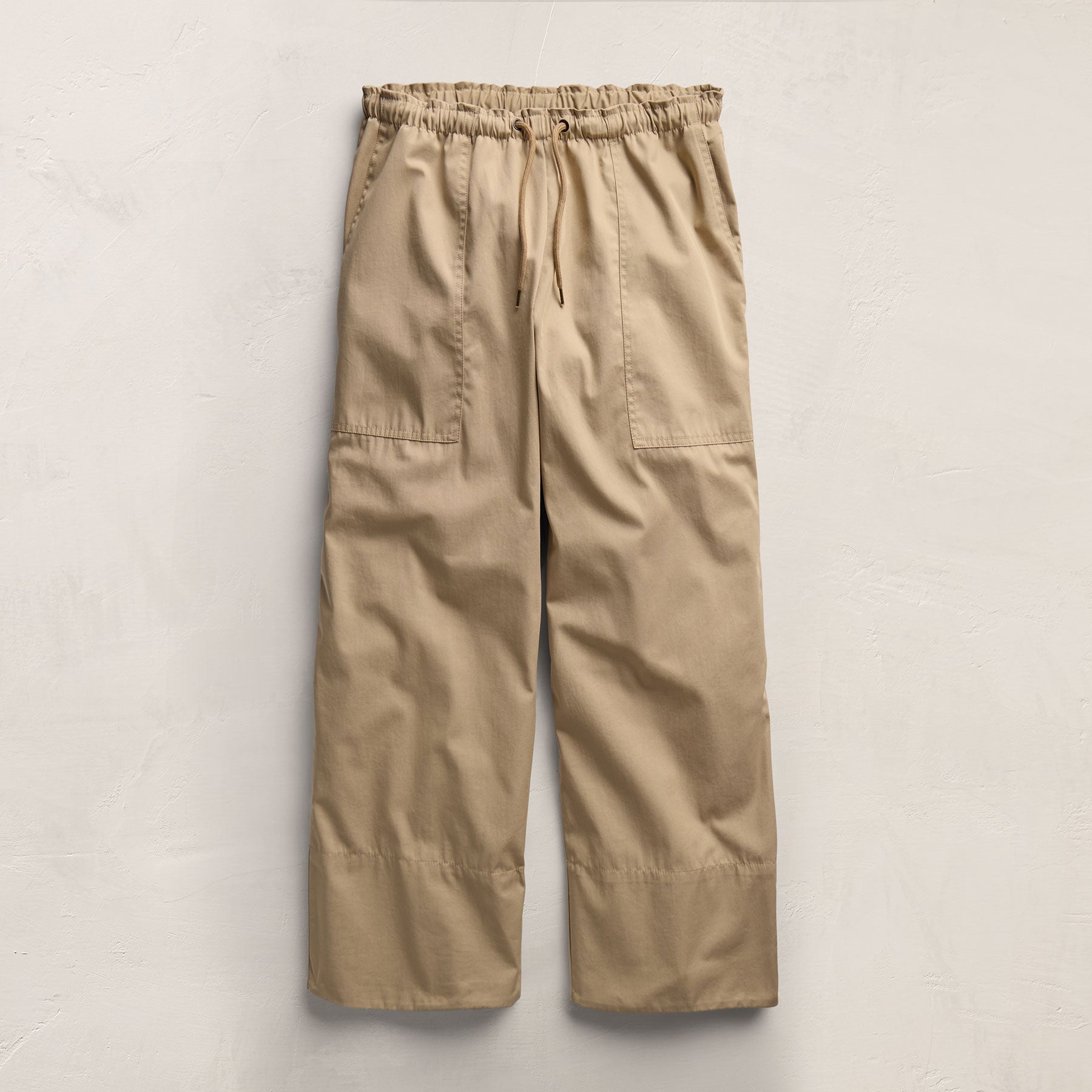 Fine Cotton Twill Crop Pant In Light Khaki | James Perse Los Angeles
