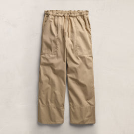 Fine Cotton Twill Crop Pant In Light Khaki | James Perse Los Angeles
