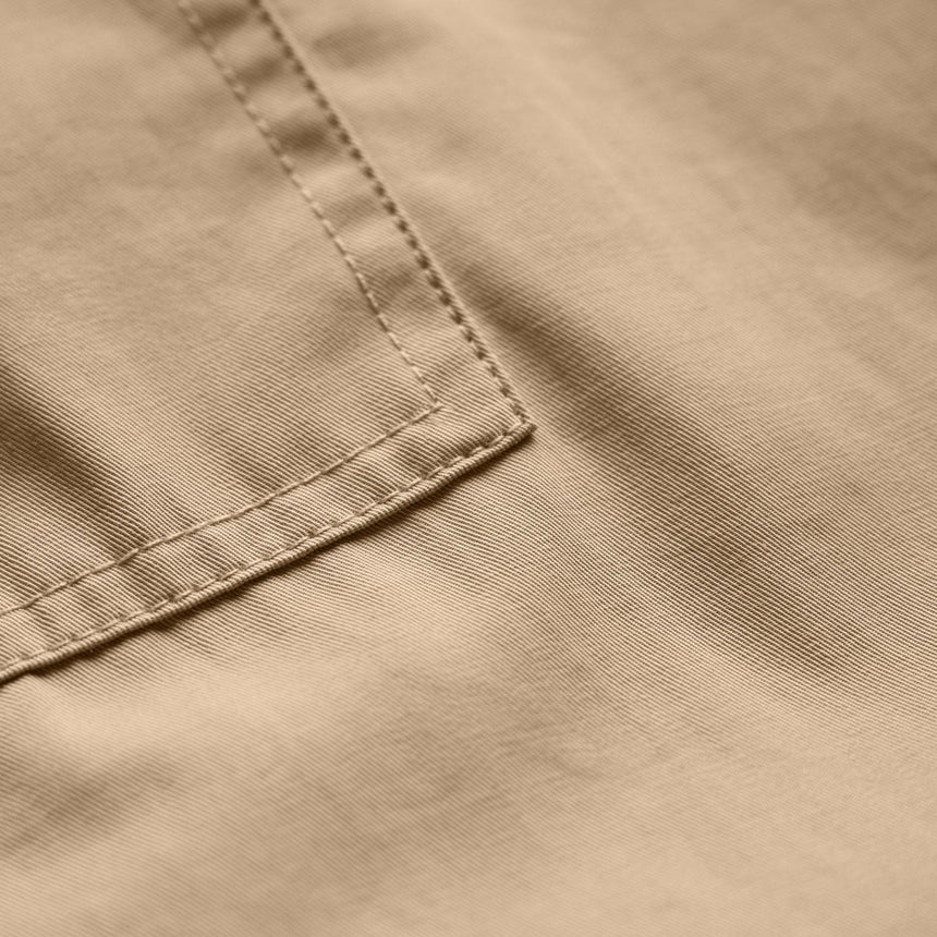 Fine Cotton Twill Crop Pant In Light Khaki | James Perse Los Angeles