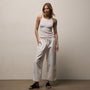 Fine Cotton Twill Crop Pant in White | James Perse Los Angeles