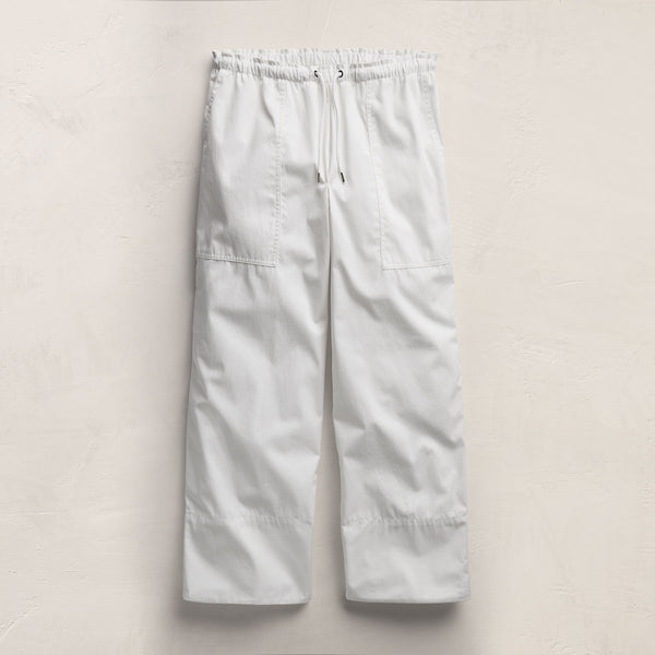 Fine Cotton Twill Crop Pant In White | James Perse Los Angeles
