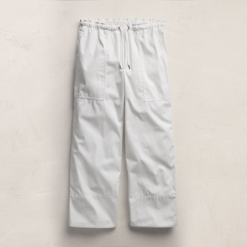 Fine Cotton Twill Crop Pant In White | James Perse Los Angeles
