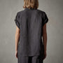 Cortez Linen Shirt  in Magma Pigment | James Perse Los Angeles