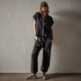 Cortez Linen Shirt  in Magma Pigment | James Perse Los Angeles
