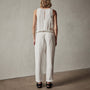 Sleeveless Linen Blend Jumpsuit in Everest White Pigment | James Perse Los Angeles