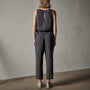 Sleeveless Linen Blend Jumpsuit in Magma Pigment | James Perse Los Angeles