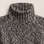 Mock Neck Chunky Sweater - Black White Mouline | James Perse Los Angeles