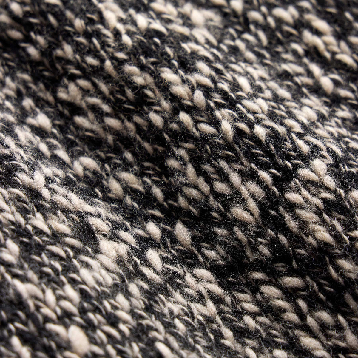 Mock Neck Chunky Sweater - Black White Mouline | James Perse Los Angeles