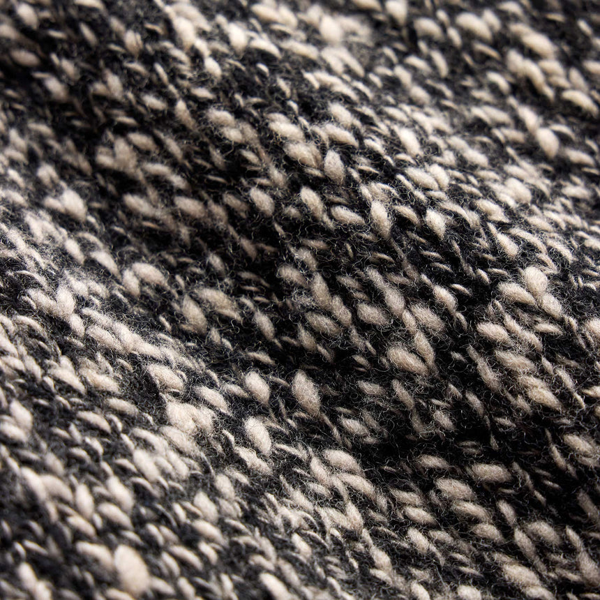 Mock Neck Chunky Sweater - Black White Mouline | James Perse Los Angeles