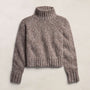 Mock Neck Chunky Sweater - Tan White Mouline | James Perse Los Angeles