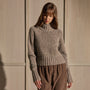 Mock Neck Chunky Sweater - Tan White Mouline | James Perse Los Angeles