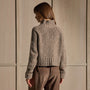 Mock Neck Chunky Sweater - Tan White Mouline | James Perse Los Angeles