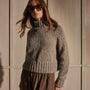 Mock Neck Chunky Sweater - Tan White Mouline | James Perse Los Angeles