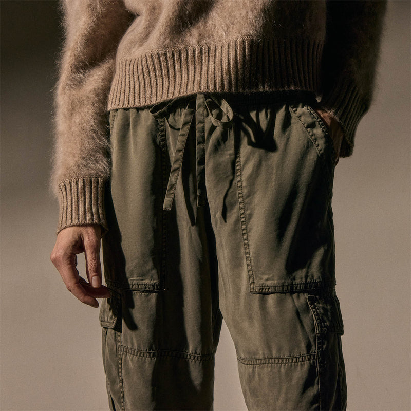 Soft Fluid Cargo Pant - Birch Pigment