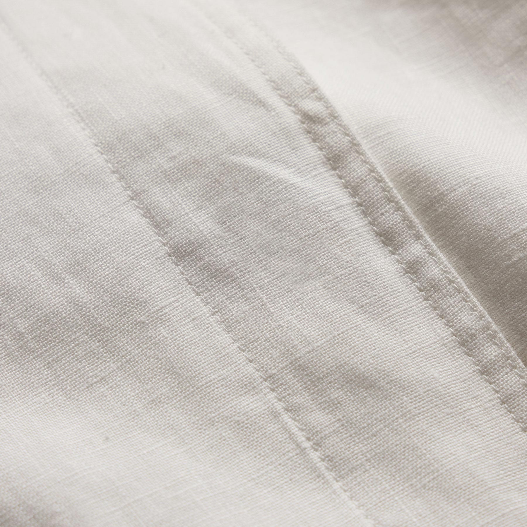 Linen Funnel Neck Jacket - White