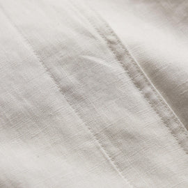 Linen Funnel Neck Jacket - White