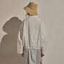 Linen Funnel Neck Jacket in White | James Perse Los Angeles