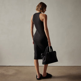 Cotton Cashmere Tank Dress in Black | James Perse Los Angeles