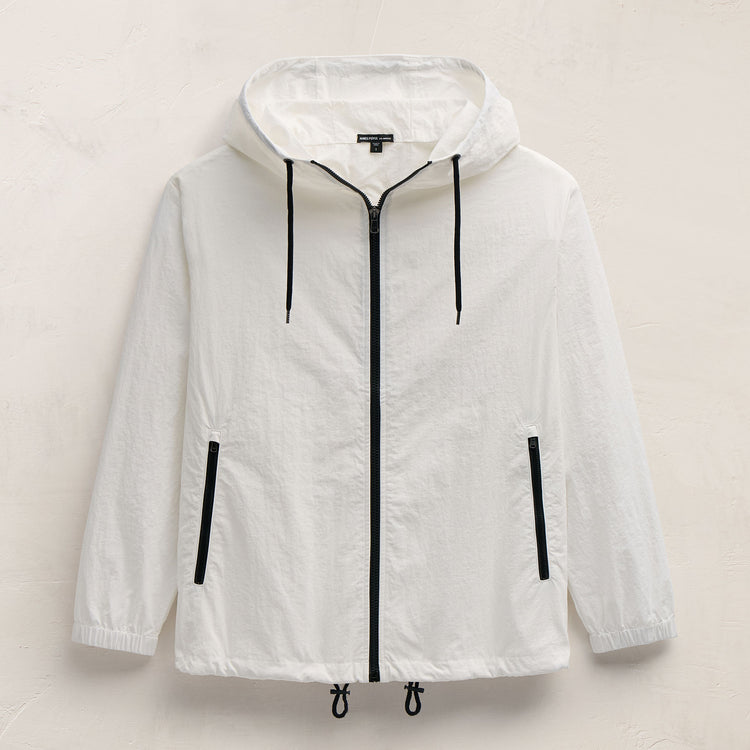 Txtrd Water Rplnt Nylon Jacket in White | James Perse Los Angeles