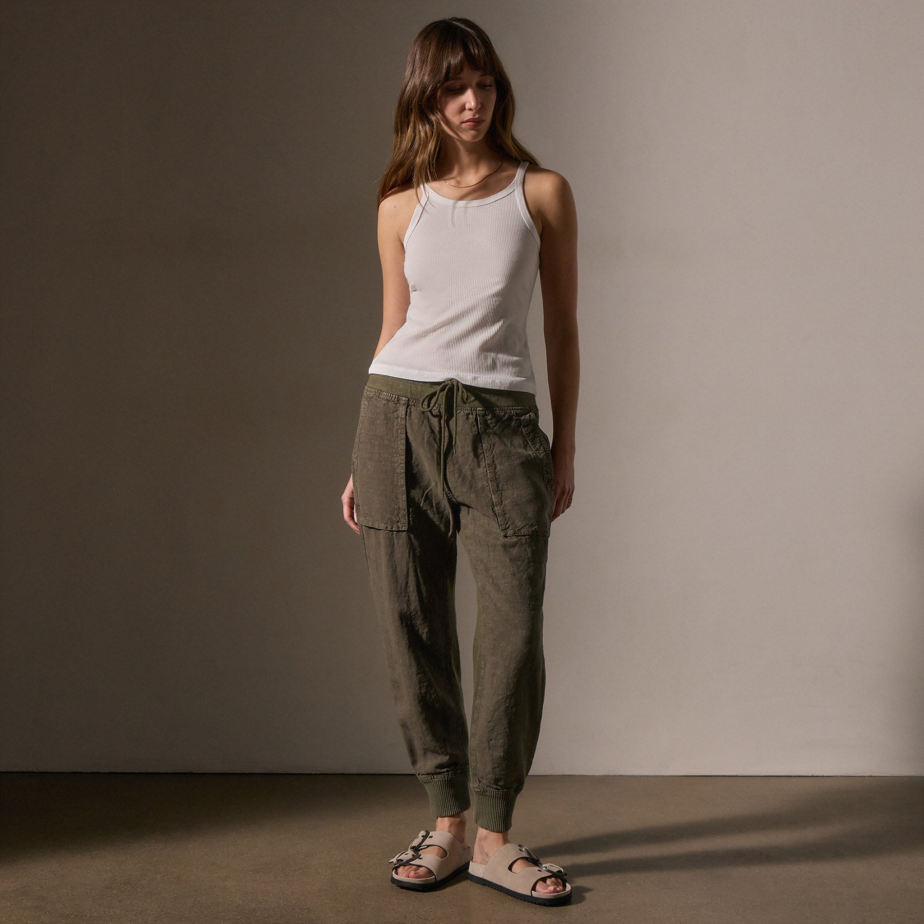 Linen Mixed Media Pant