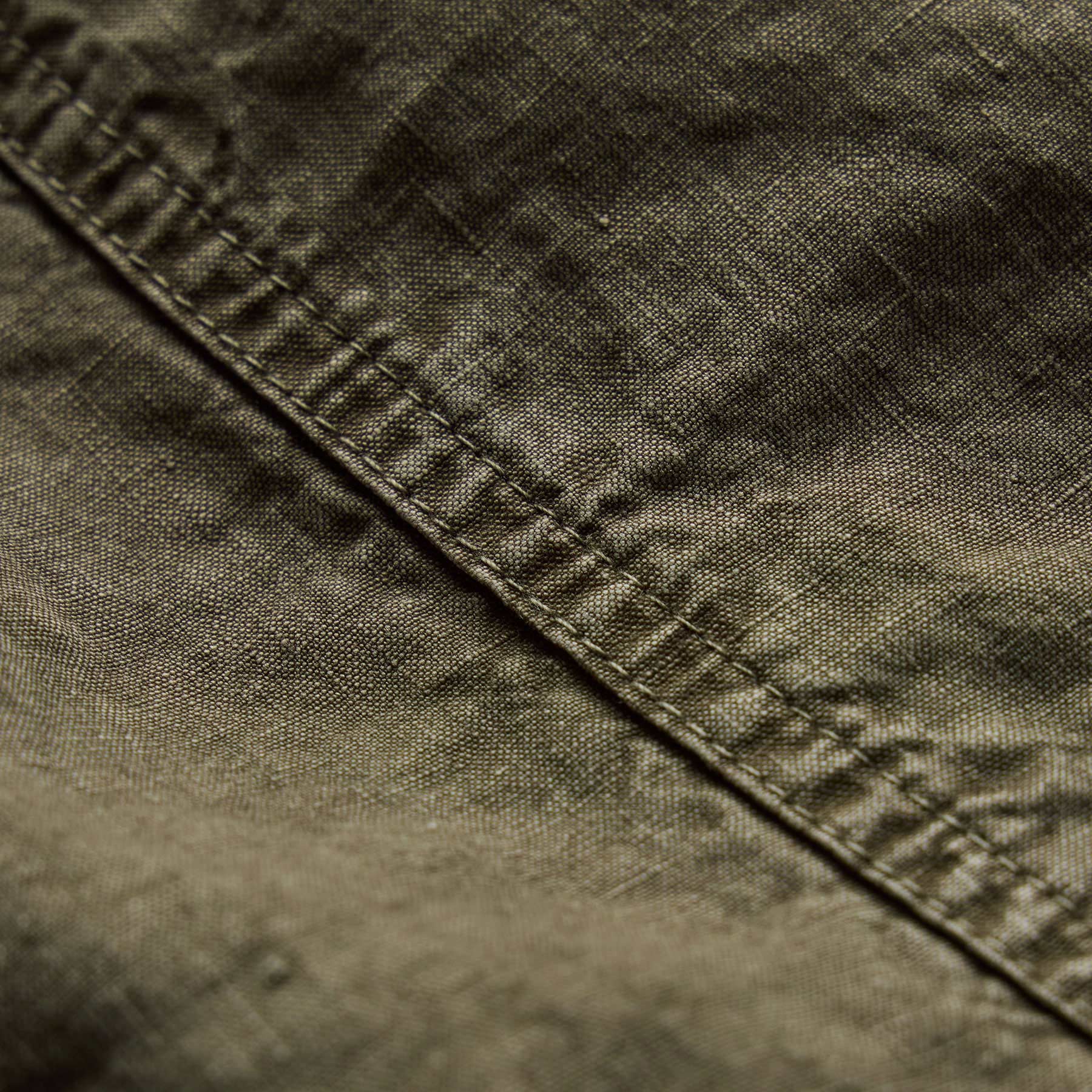 Linen Utility Mini Skirt - Army Green